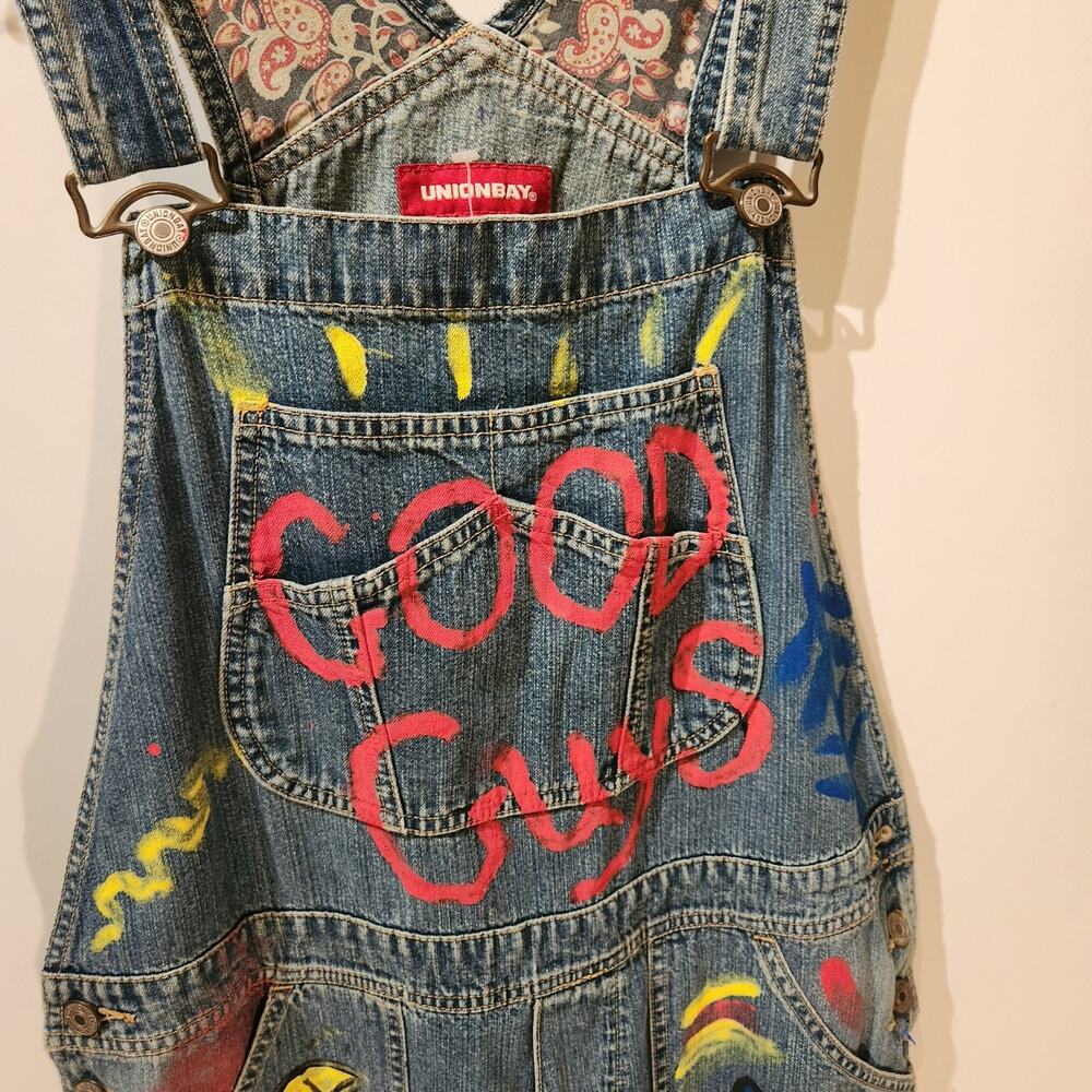 Men's DIY Child's Play 2 Chucky Good Guy Costume Overalls Union Bay Sz Large - Picture 4 of 8